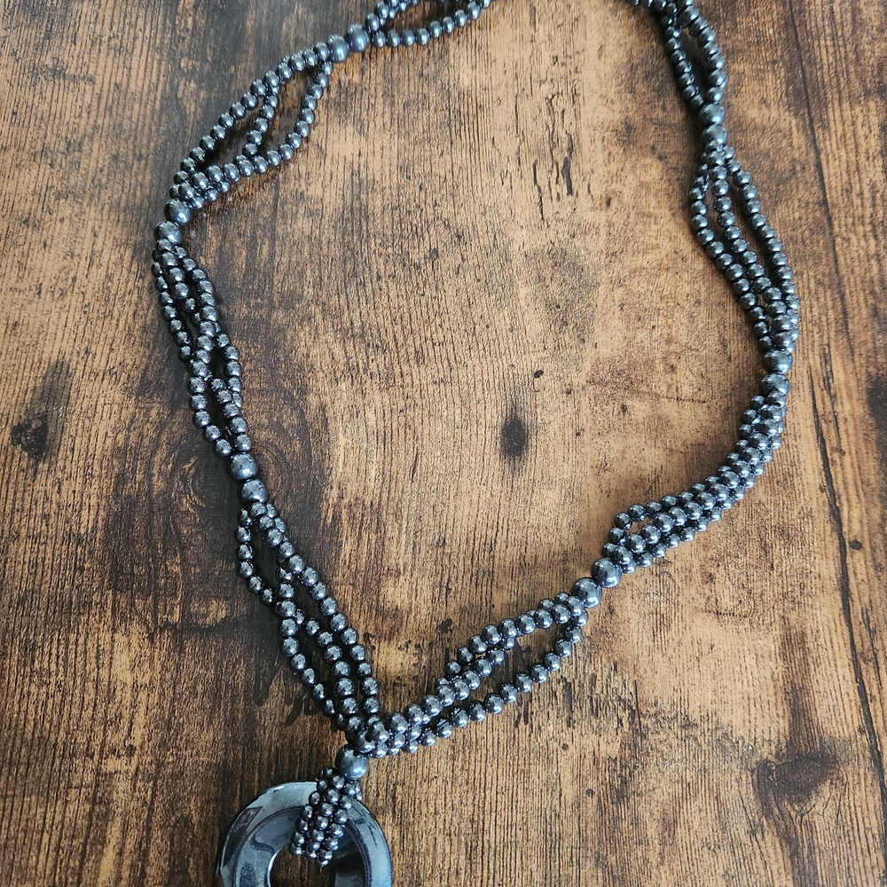 Large Hematite Necklace
